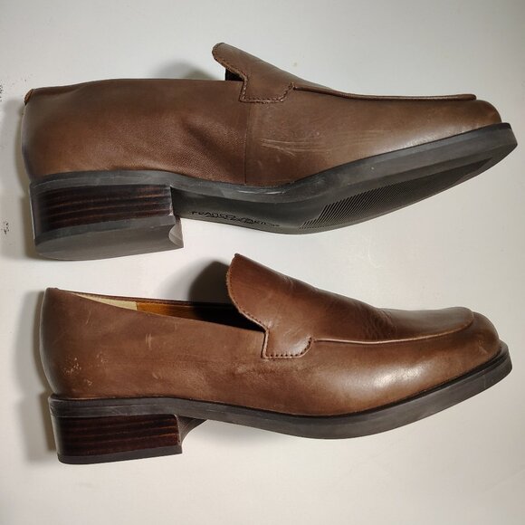 Franco Sarto Flex Loafers Oxford Slip-on Shoes Business Casual Office Brown - Picture 7 of 9